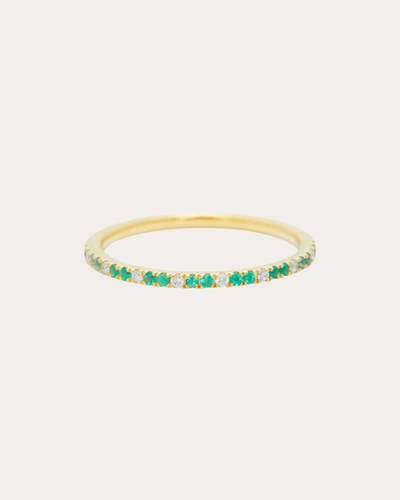Shop Yi Collection Women's Emerald & Diamond Infinity Ring In Gold