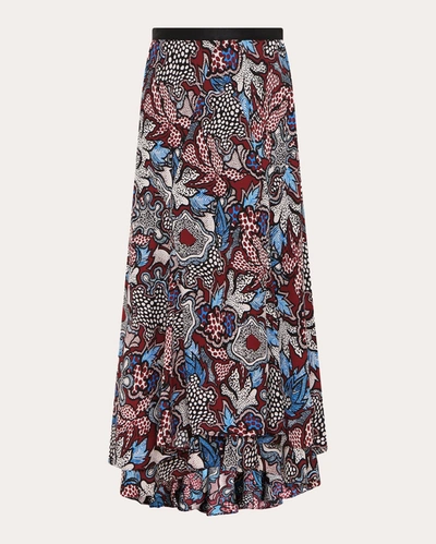 Shop Diane Von Furstenberg Women's Debra Midi Skirt Polyester In Multicolor
