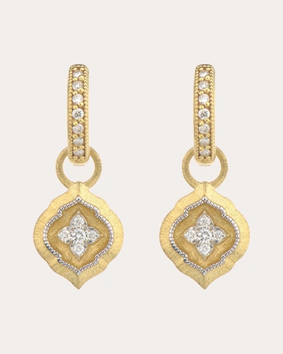 Shop Jude Frances Women's Shadow Moroccan Small Pavé Shield Earring Charms In Gold