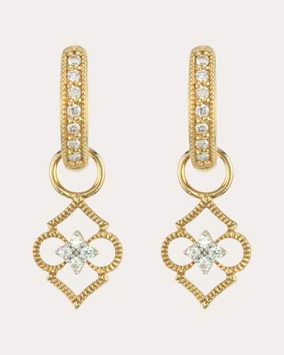 Shop Jude Frances Women's Moroccan Open Air Clover Earring Charms In Gold