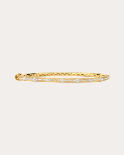 Shop Jude Frances Women's Provence Delicate Quad Beaded Bangle In Gold