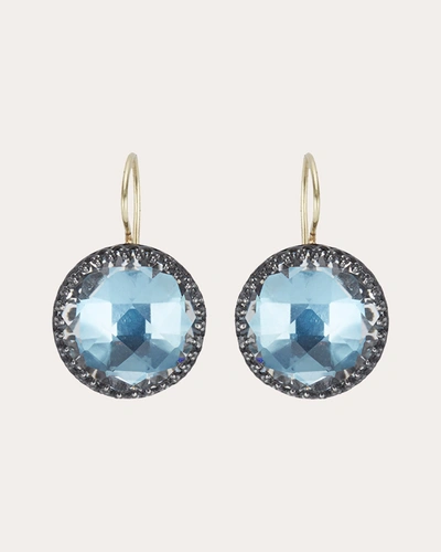 Shop Larkspur & Hawk Women's Sky Blue Foil Olivia Button Earrings