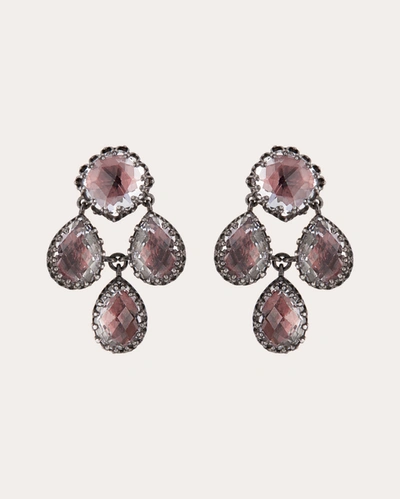 Shop Larkspur & Hawk Women's Cognac Foil Antoinette Girandole Earrings In Neutrals