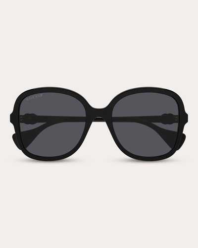 Gucci Women's Butterfly Sunglasses In Black