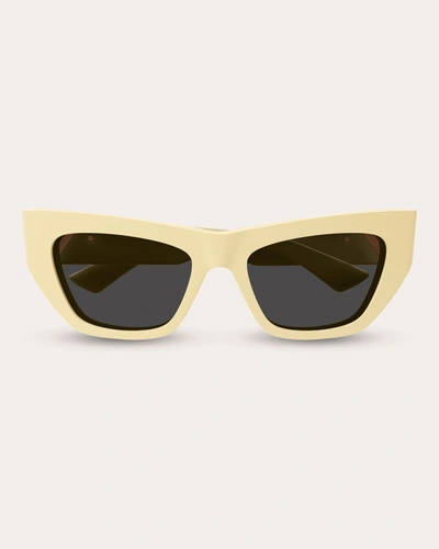 Shop Bottega Veneta Women's Cat-eye Sunglasses In Yellow