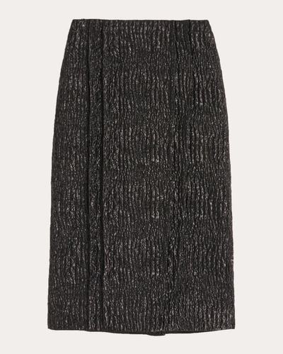 Shop Simone Rocha Women's Crushed Cloque Pencil Skirt In Black