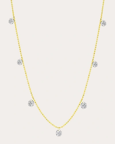 Shop Graziela Gems Women's 18k Gold Small Floating Diamond Station Necklace