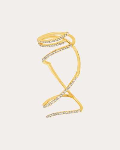Shop Graziela Gems Women's Diamond Mega Swirl Ring In Gold