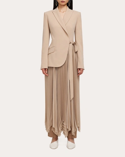 Shop Simkhai Women's Ambretta Combo Blazer Dress In Brown