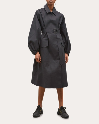 Shop Cecilie Bahnsen Women's Helen Bonded Cotton Coat In Black