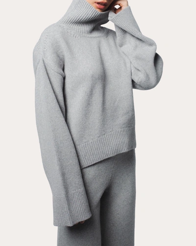 Shop Santicler Women's Cio Drop-shoulder Cashmere Pullover In Grey