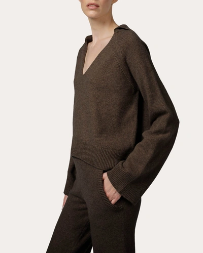Shop Santicler Women's Lauren Cashmere Raglan Sweater In Brown