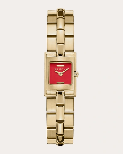 Shop Breda Women's Scarlet & 18k Gold-plated Relic Bracelet Watch