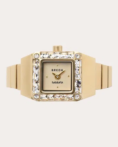 Shop Breda Women's Crystal & 18k Gold-plated Dalmata Time Ring