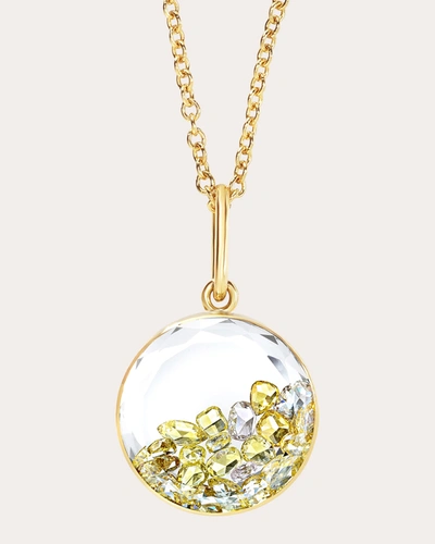 Shop Moritz Glik Women's Yellow Diamond Core 12 Pendant Necklace