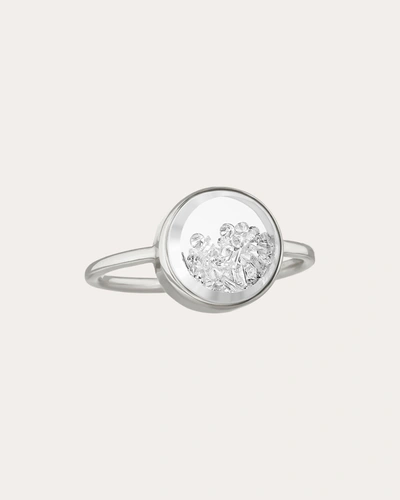 Moritz Glik Women's Core 18k Gold Crystal And Diamond Shaker Ring In White