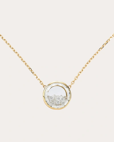 Shop Moritz Glik Women's Naipe Circle Pendant Necklace In White