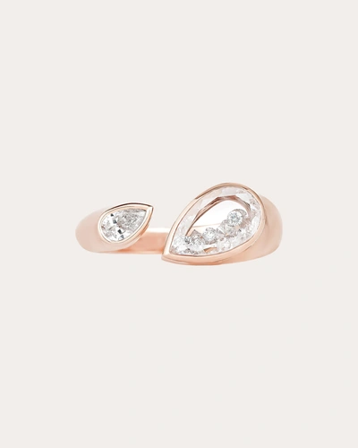 Moritz Glik Women's Plural 18k Gold Crystal And Diamond Shaker Ring In Pink