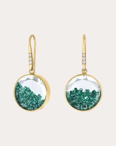 Shop Moritz Glik Women's Emerald Core 15 Drop Earrings In Green