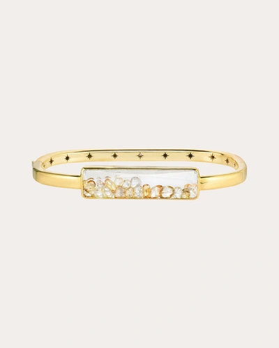 Moritz Glik Women's 18k Gold Crystal And Yellow Diamond Shaker Bangle In Gold