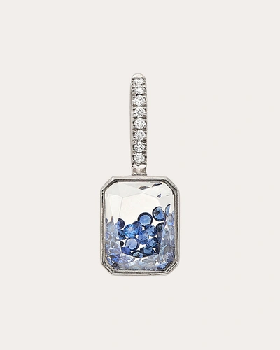 Shop Moritz Glik Women's Naipe Sapphire Emerald-cut Charm In Blue