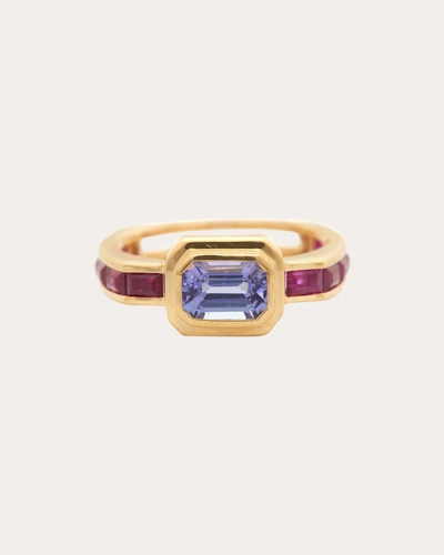 Shop Yi Collection Women's Tanzanite & Ruby Circa Ring In Purple