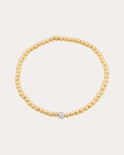 Shop Zoe Lev Women's Diamond Gold Beaded Bracelet