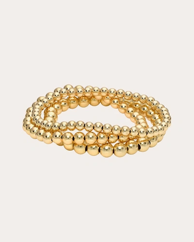 Shop Zoe Lev Women's Gold Beaded Bracelet Set