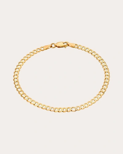 Shop Zoe Lev Women's Cuban Link Anklet In Gold