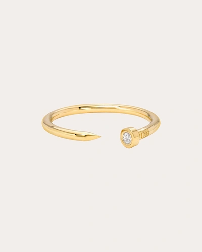 Zoe Lev Women's Nail 14k Gold Diamond Open Ring In Gold