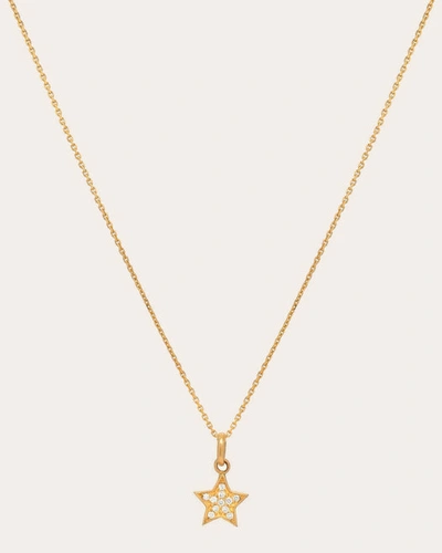 Shop Zoe Lev Women's Diamond Moon Pendant Necklace In Gold