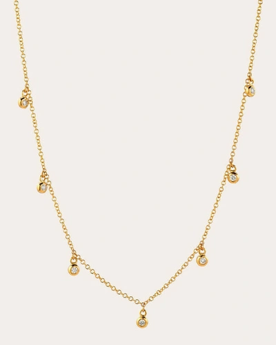 Shop Zoe Lev Women's Bezel-set Diamond Shaker Station Necklace In Gold