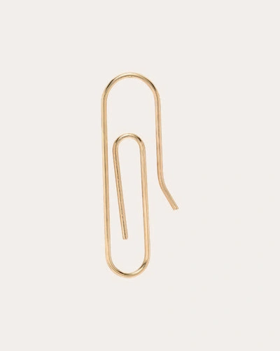 Shop Zoe Lev Women's Single Paper Clip Earring In Gold