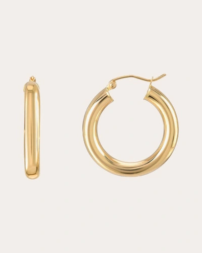 Shop Zoe Lev Women's Small Thick Hoop Earrings In Gold