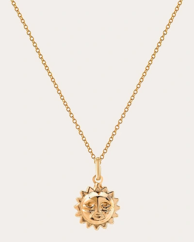 Shop Zoe Lev Women's Sun Pendant Necklace In Gold