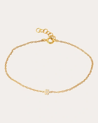 Shop Zoe Lev Women's Diamond Flower Bracelet In Gold