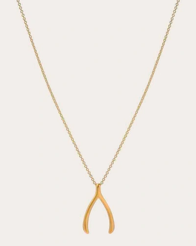 Zoe Lev Women's Wishbone 14k Gold Pendant Necklace In Gold