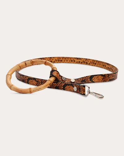 Shop Shaya Pets Python-embossed Sasha Leash Leather