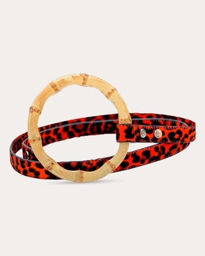 Shop Shaya Pets Red Leopard Sasha Leash Leather