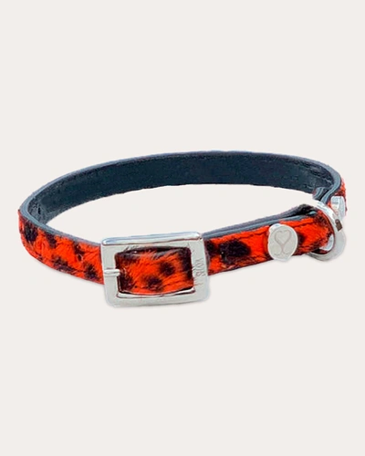 Shop Shaya Pets Red Leopard Taylor Collar Leather