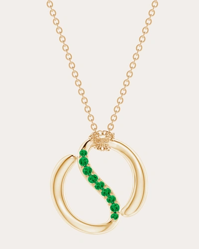 Shop Natori Women's Tsavorite Yin-yang Shangri-la Knot Pendant Necklace In Green