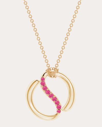 Shop Natori Women's Sapphire Yin-yang Shangri-la Knot Pendant Necklace In Pink