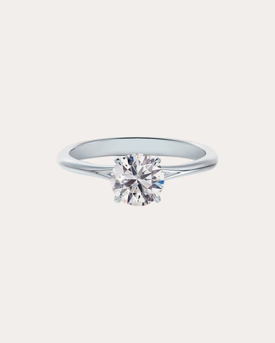 Shop De Beers Forevermark Women's Forevermark Icon Round Engagement Ring In Silver