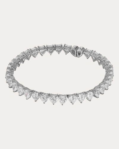Shop Anabela Chan Women's Eternity Heart Bracelet In Silver