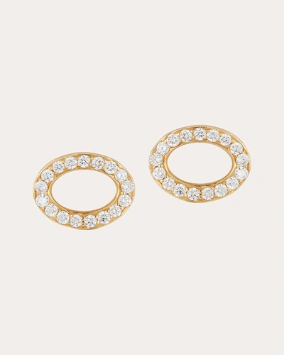 Shop Carelle Women's Diamond Spiralli Stud Earrings In Gold