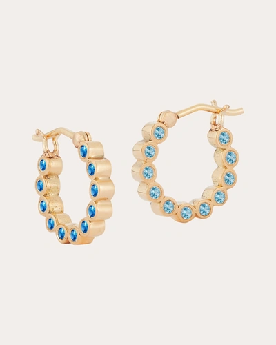 Shop Renna Women's Bubble Double-sided Gemstone Hoop Earrings In Gold