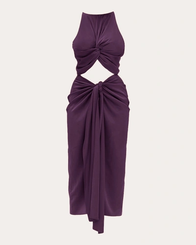 Shop Andrea Iyamah Women's Reni Midi Dress In Purple