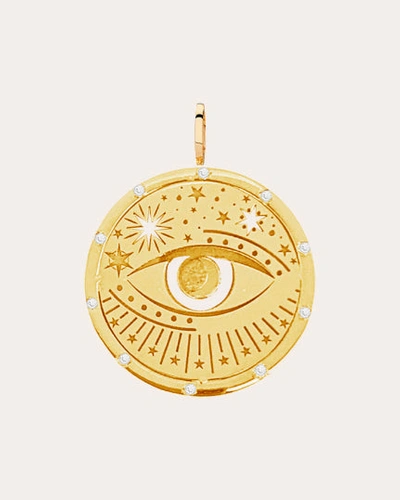 Shop Carol Kauffmann Women's Large Talisman Eye Pendant In Gold