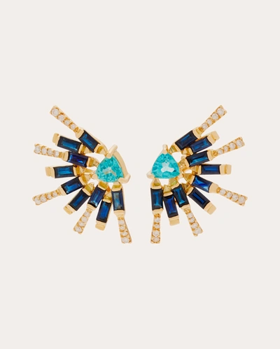 Shop Carol Kauffmann Women's Sunshine Earrings In Blue