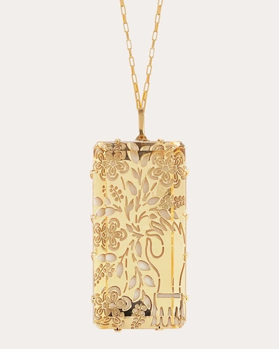Shop Carol Kauffmann Women's Magnifier Bouquet Pendant In Gold